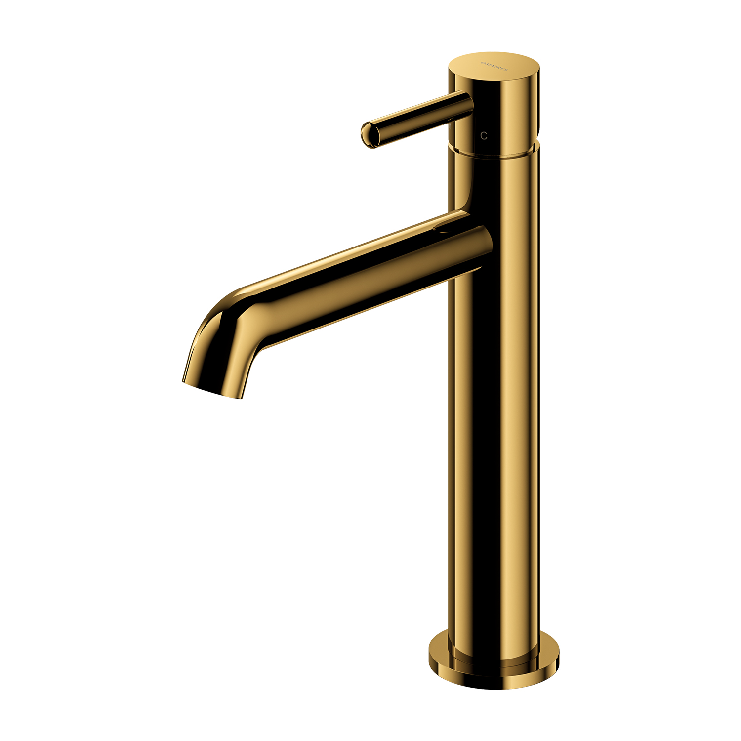 Omnires Y rubinetto per lavabo verticale oro Y1212CGL
