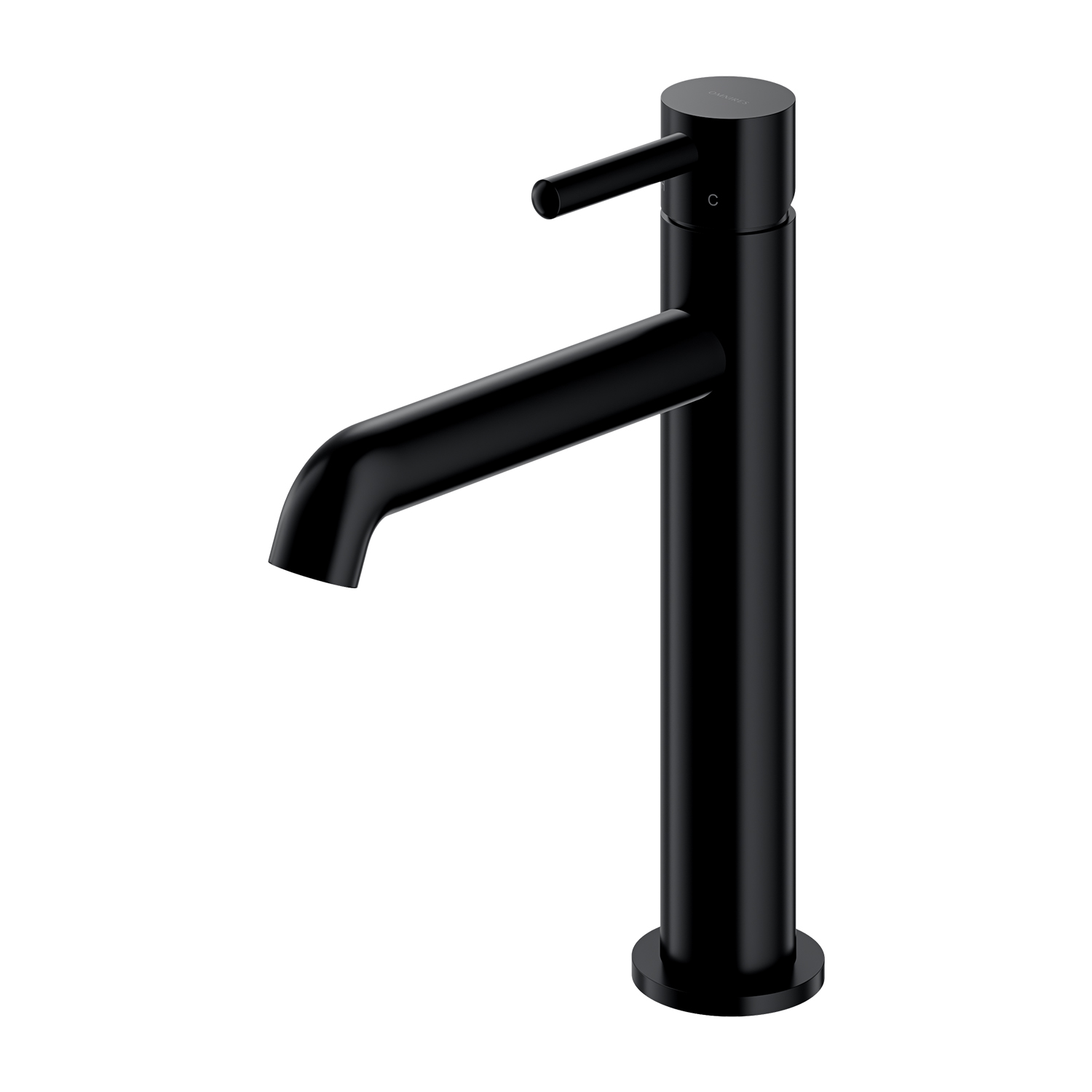Omnires Y rubinetto per lavabo verticale nero Y1212CBL