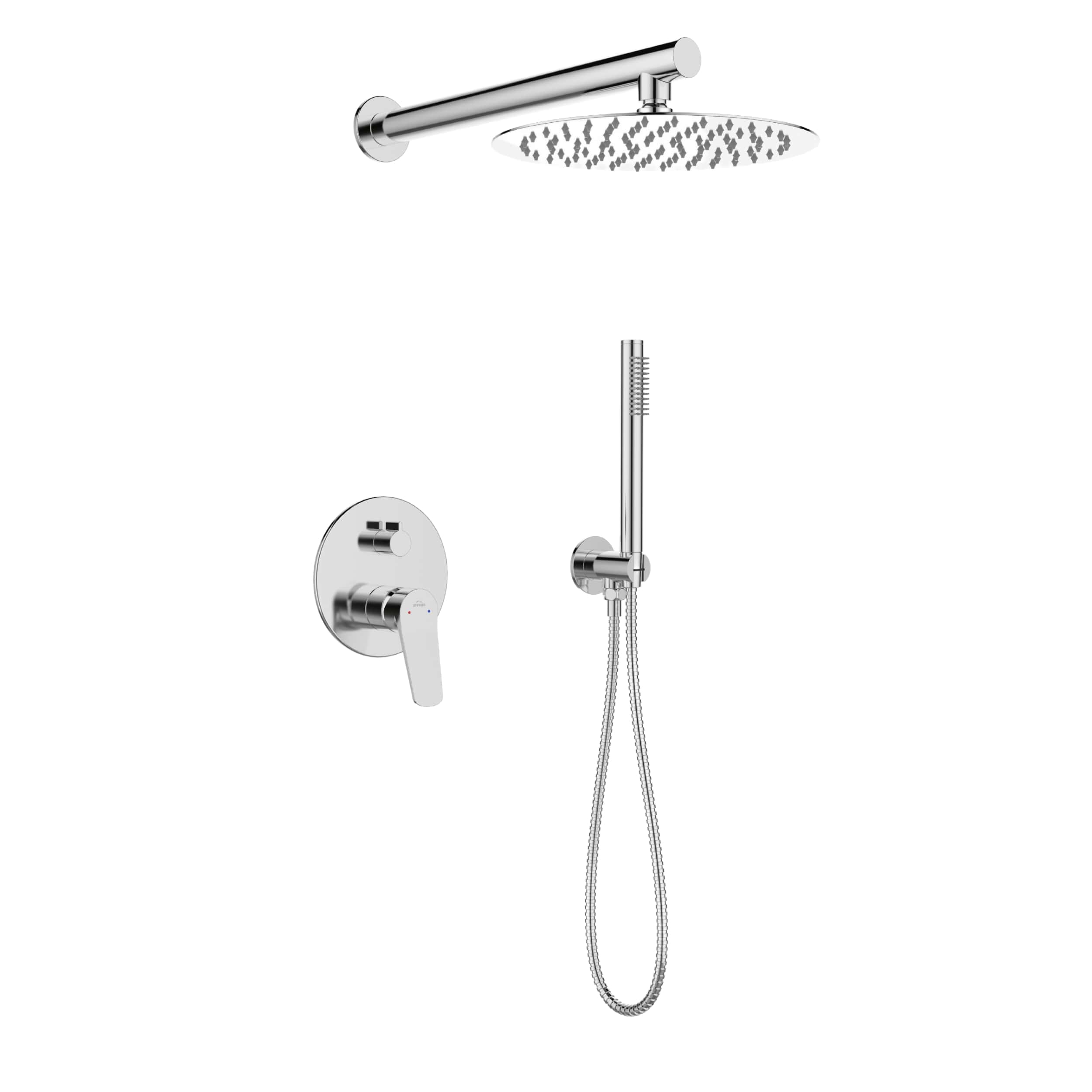 Invena Alonia set doccia da incasso con soffione cromo BS-70-001