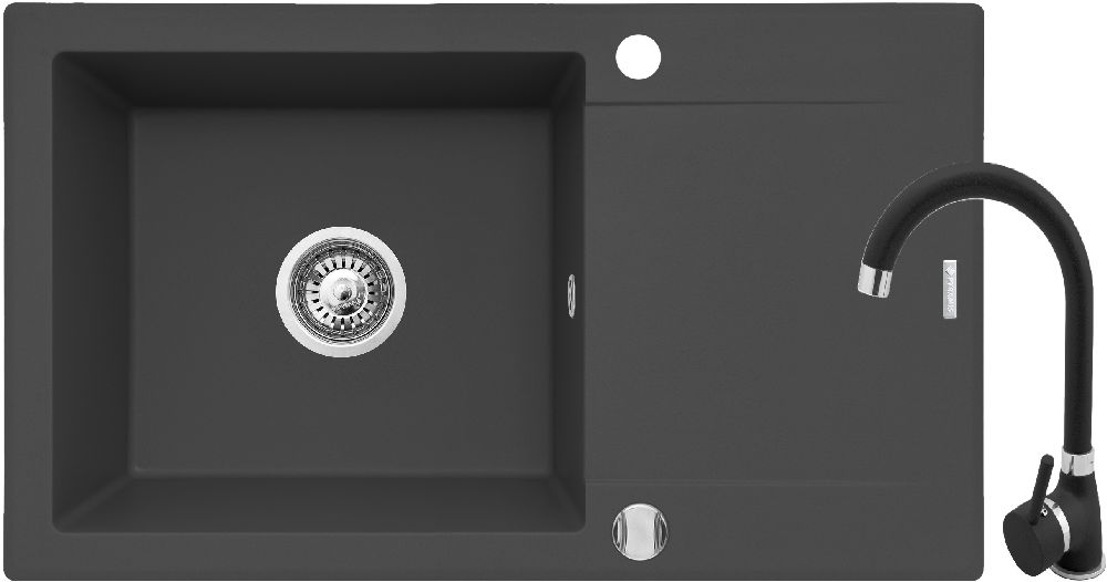 Pyramis Korfu lavello con rubinetto grafite/grafite 070061101BN