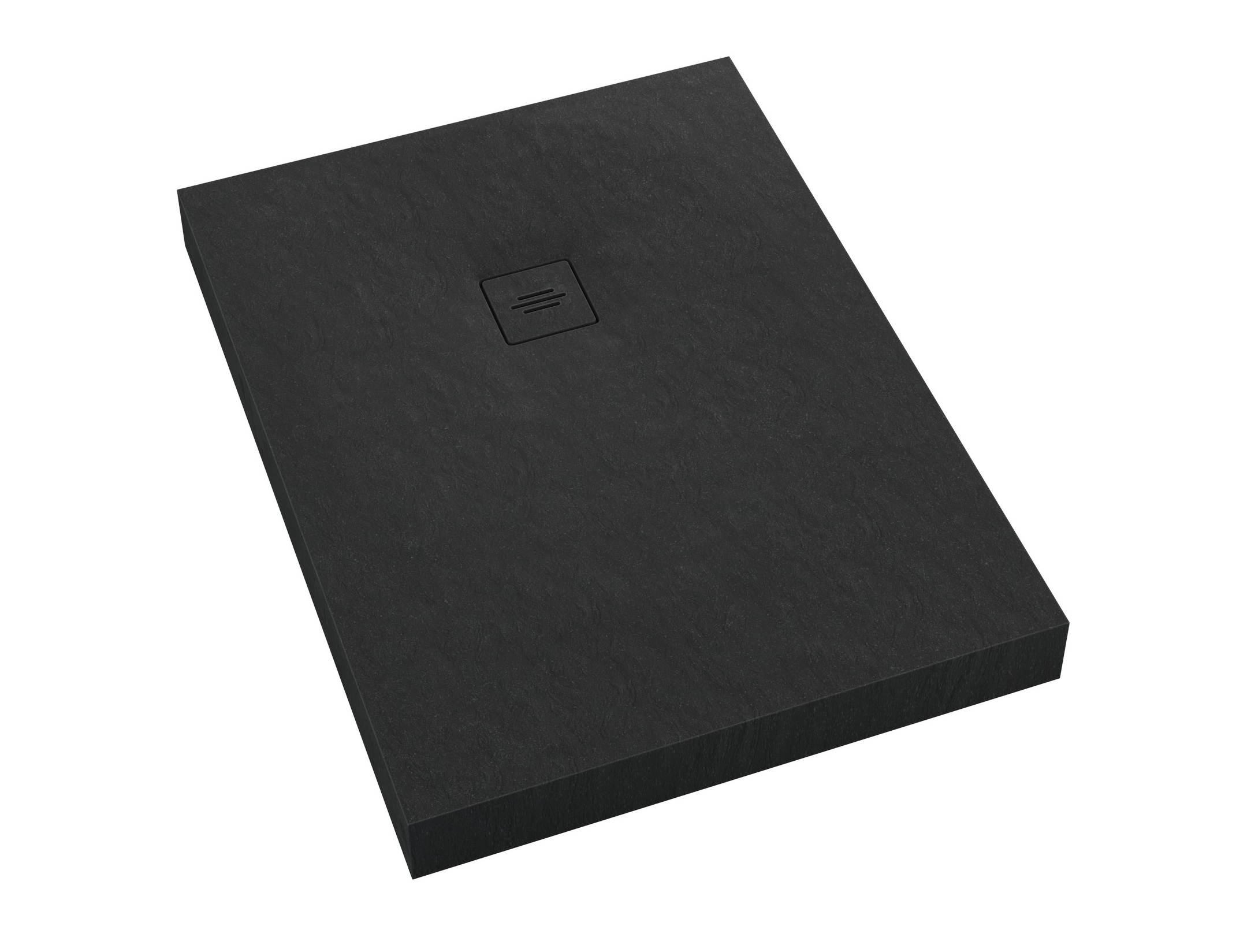 Schedline Nonlimits Black Stone piatto doccia rettangolare + mascherina 100x70 cm nero 3ST.N1P-70100/C/ST-M1/C/ST