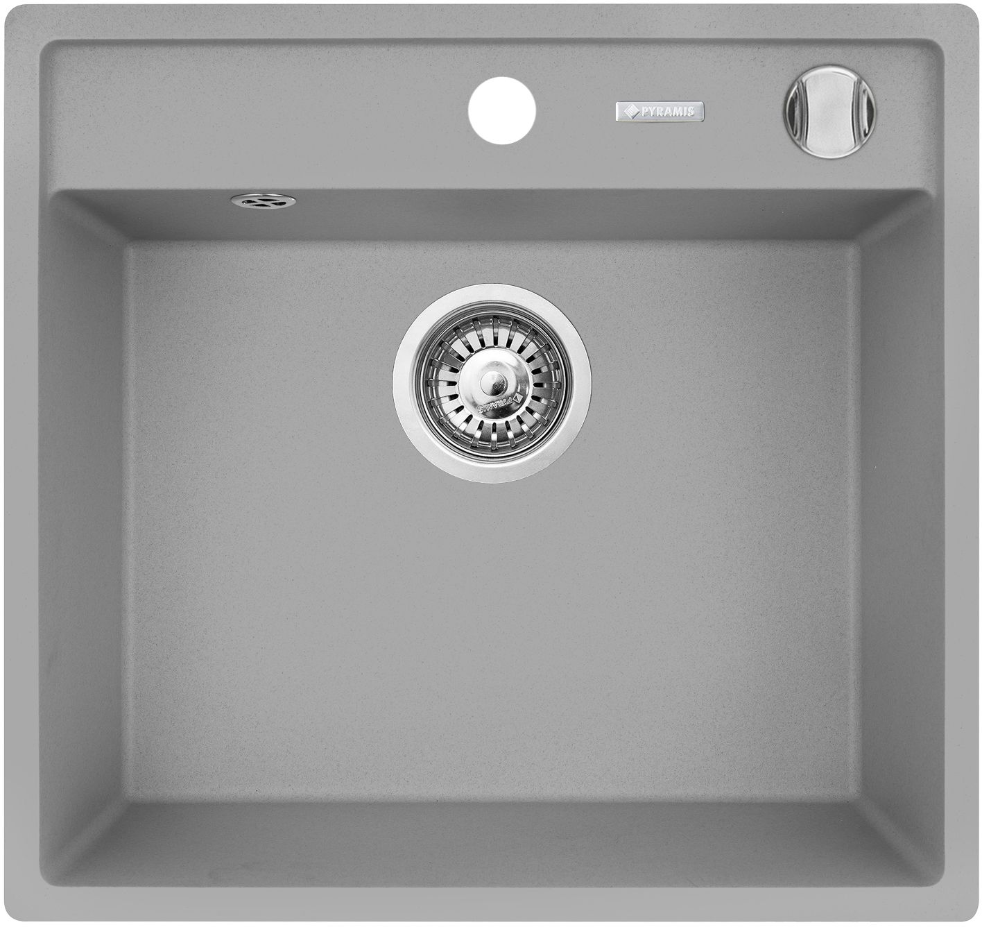 Pyramis Camea lavello in granito 53x50 cm grigio/grafite/inox 070058401