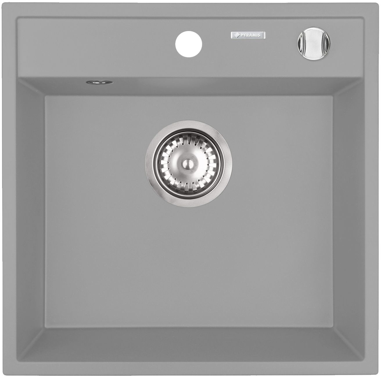 Pyramis Camea lavello in granito 40x40 cm grigio/grafite/inox 070058101