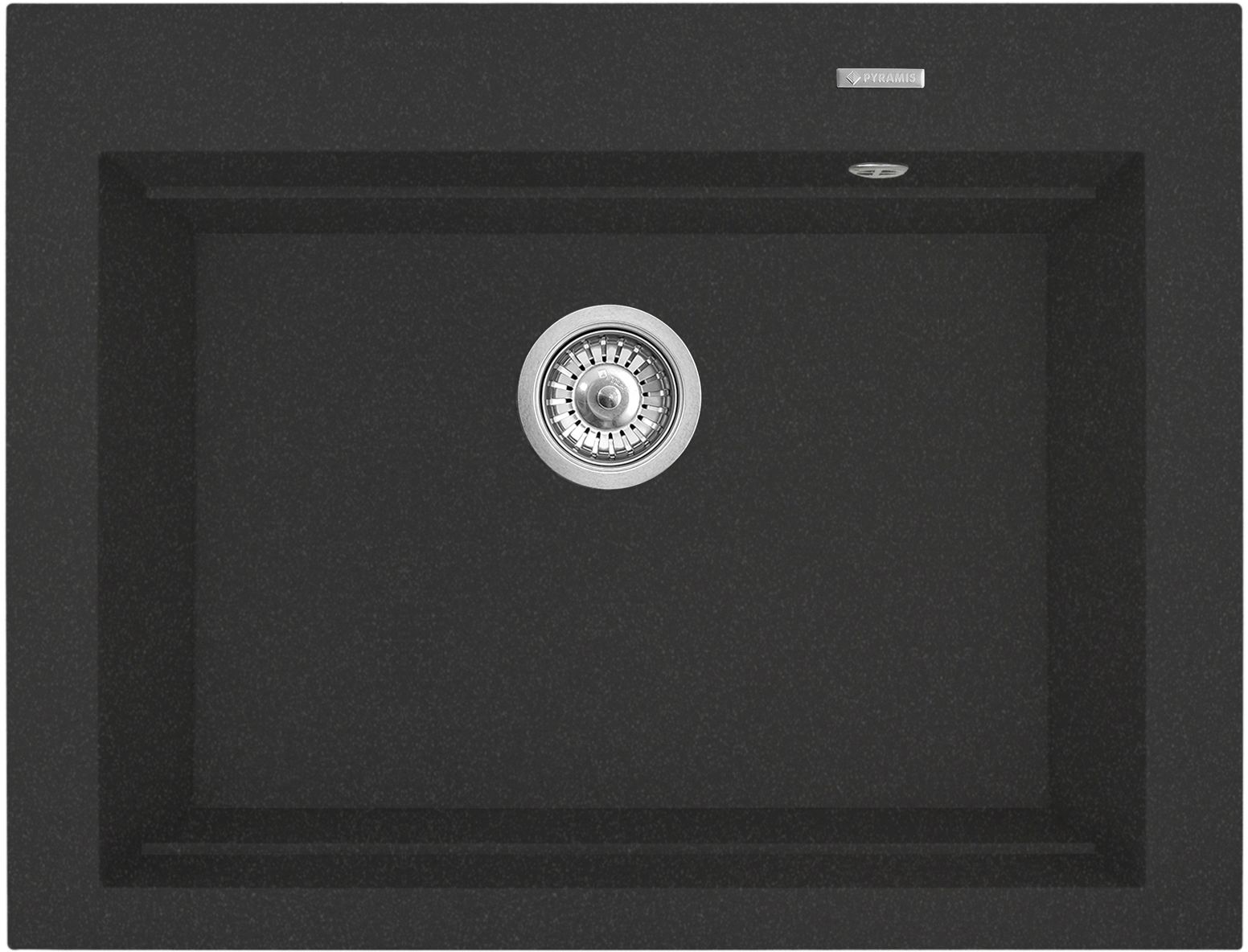 Pyramis Siros lavello in granito 67x51.5 cm nero 070094201