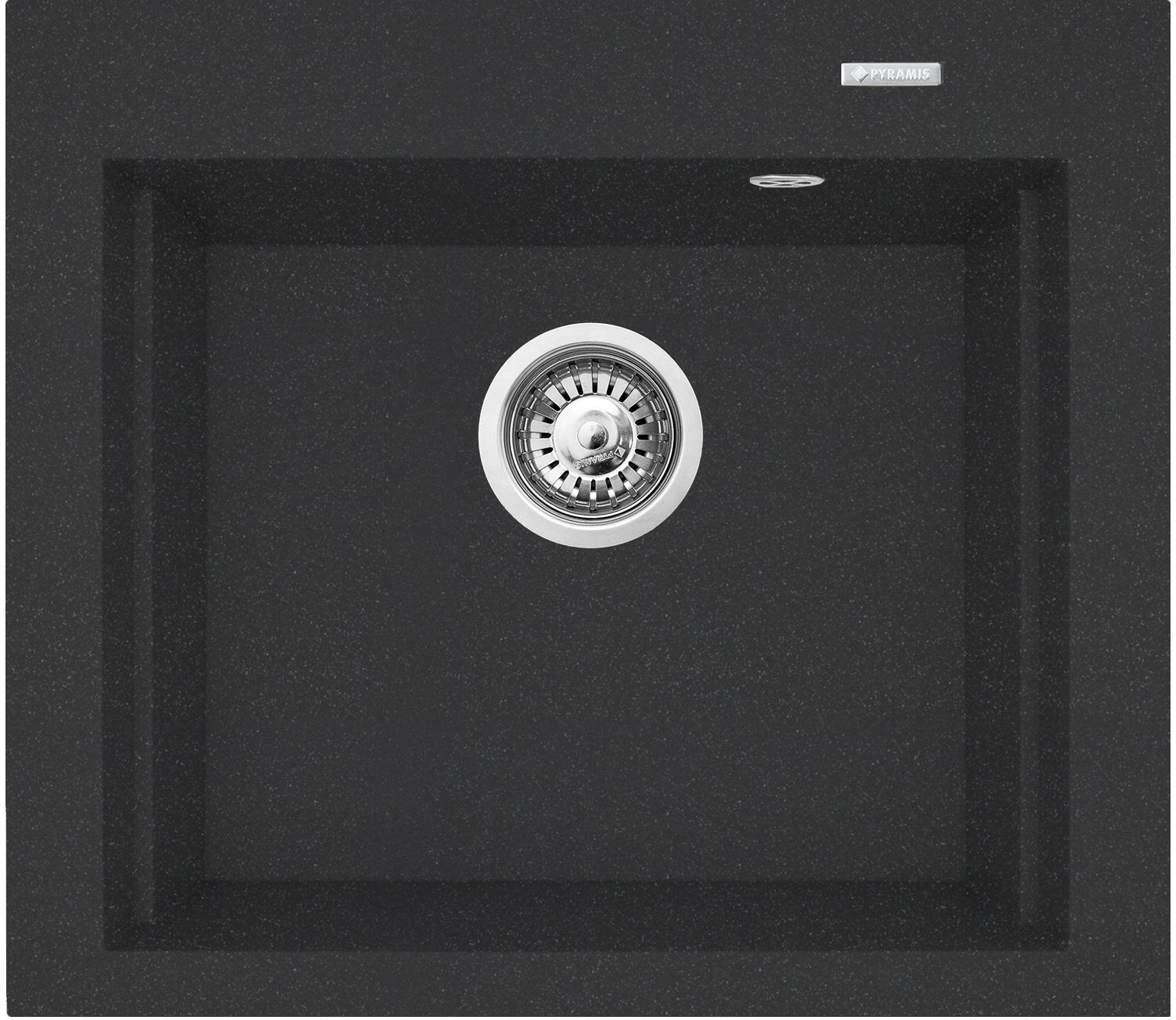 Pyramis Siros lavello in granito 57x51.5 cm nero 070084901