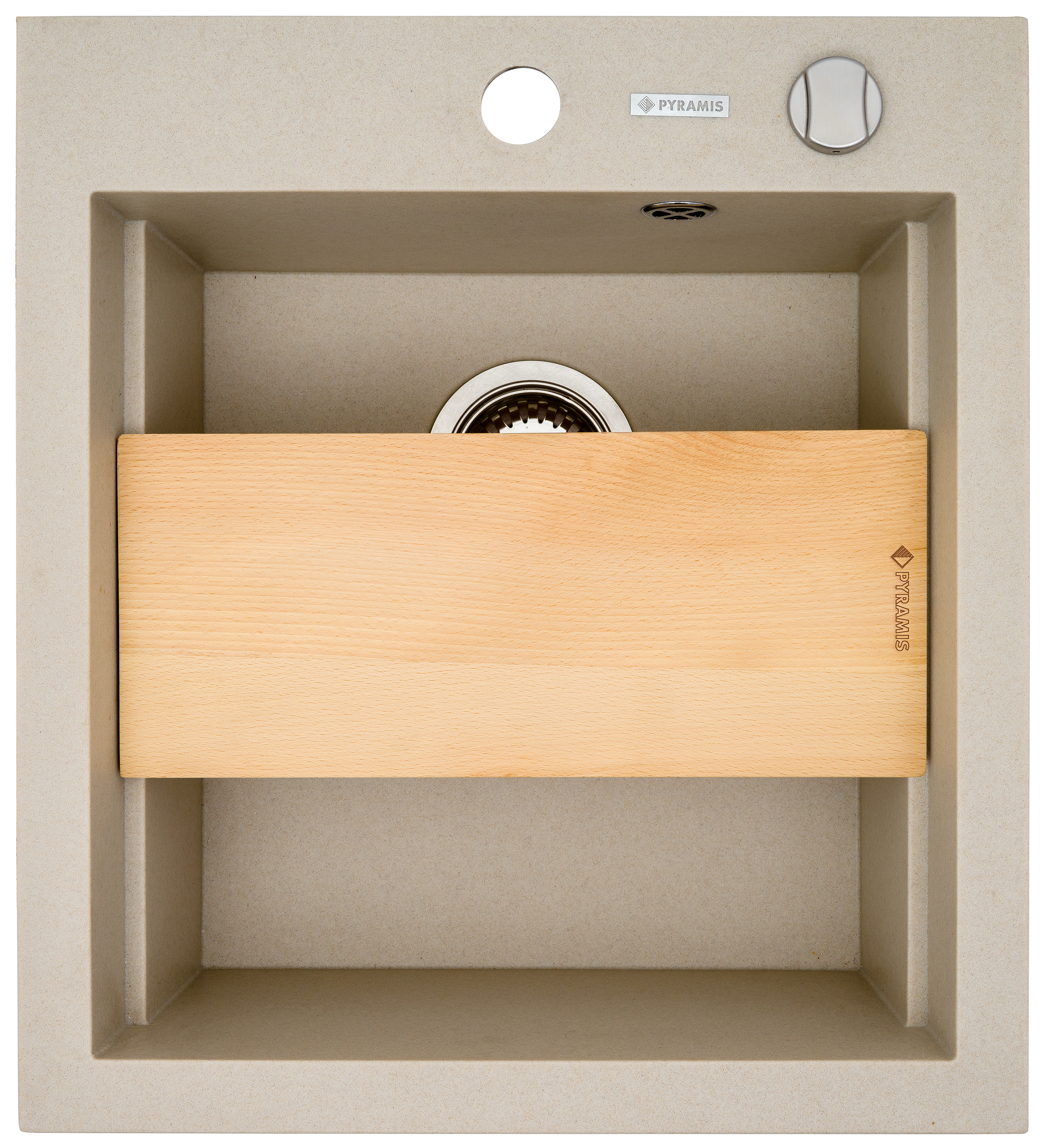 Pyramis Siros lavello in granito 47x51.5 cm beige 070084201