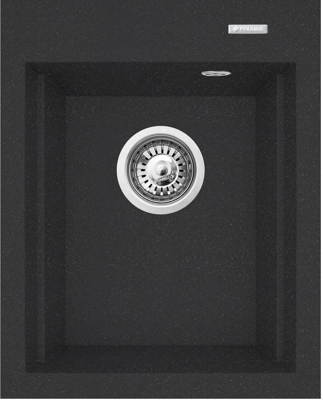 Pyramis Siros lavello in granito 48x39 cm nero 070180312