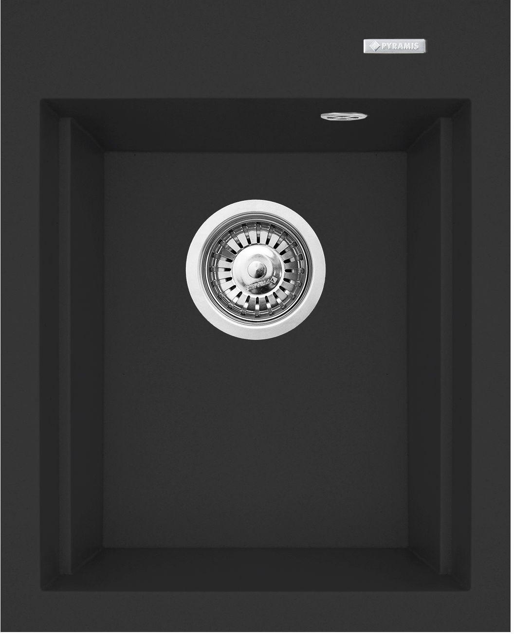 Pyramis Siros lavello in granito 48x39 cm nero 070181012