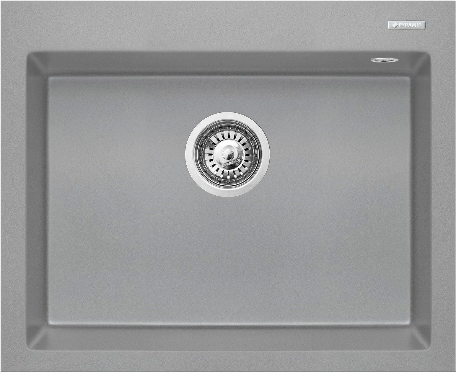 Pyramis Istros lavello in granito 61x50 cm grigio/grafite/inox 070186912
