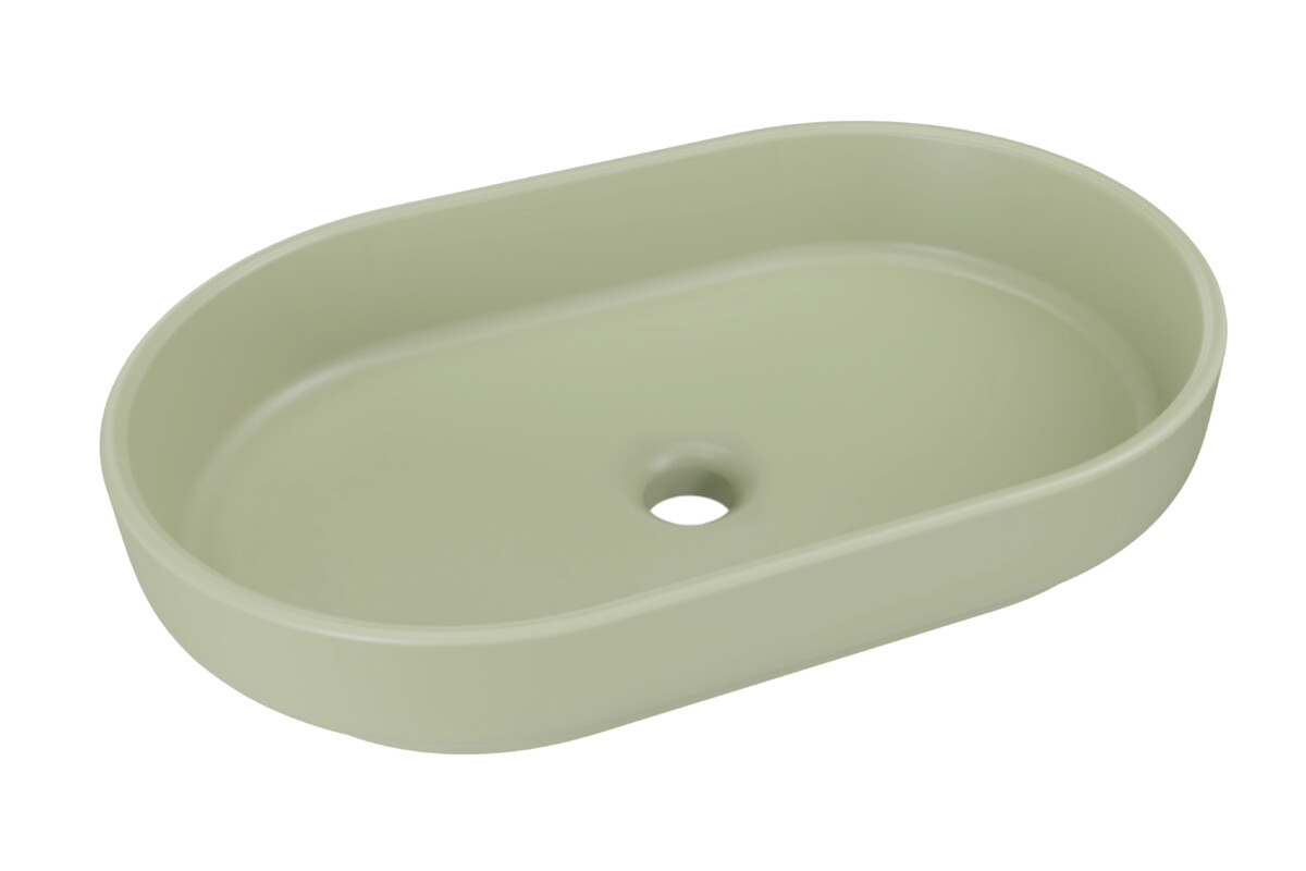 Comad River 2 lavabo 55x35 cm ovale da appoggio verde RIVER 2 OLIVE GREEN MATT UN 55 ( E-6594 )