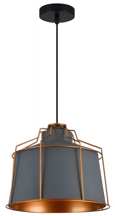 GTV Goa lampada sospesa 1x40 W grigio/cenere OS-GOA-15-DEC