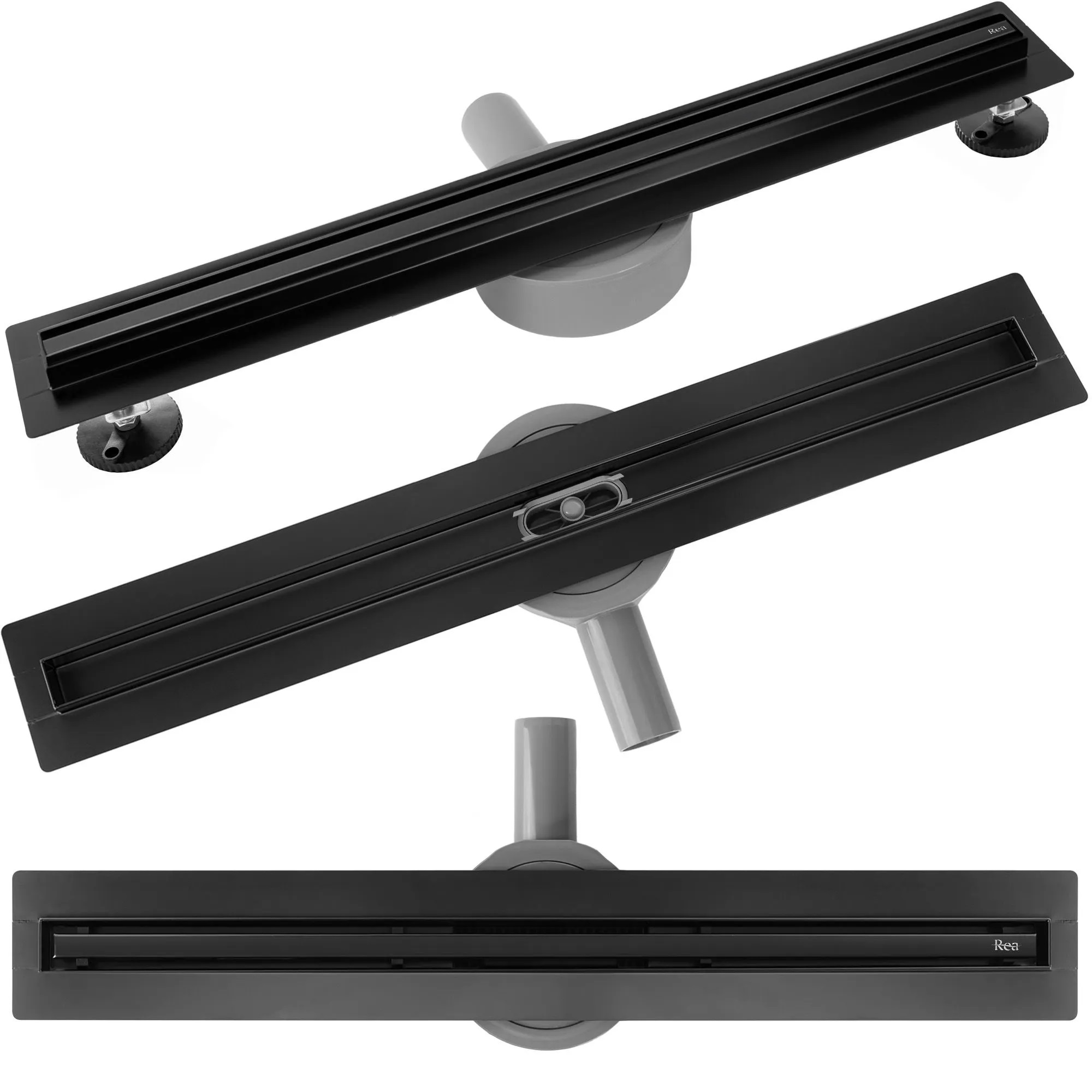 Rea Neox Slim Pro canalina lineare 60 cm nero REA-G2700