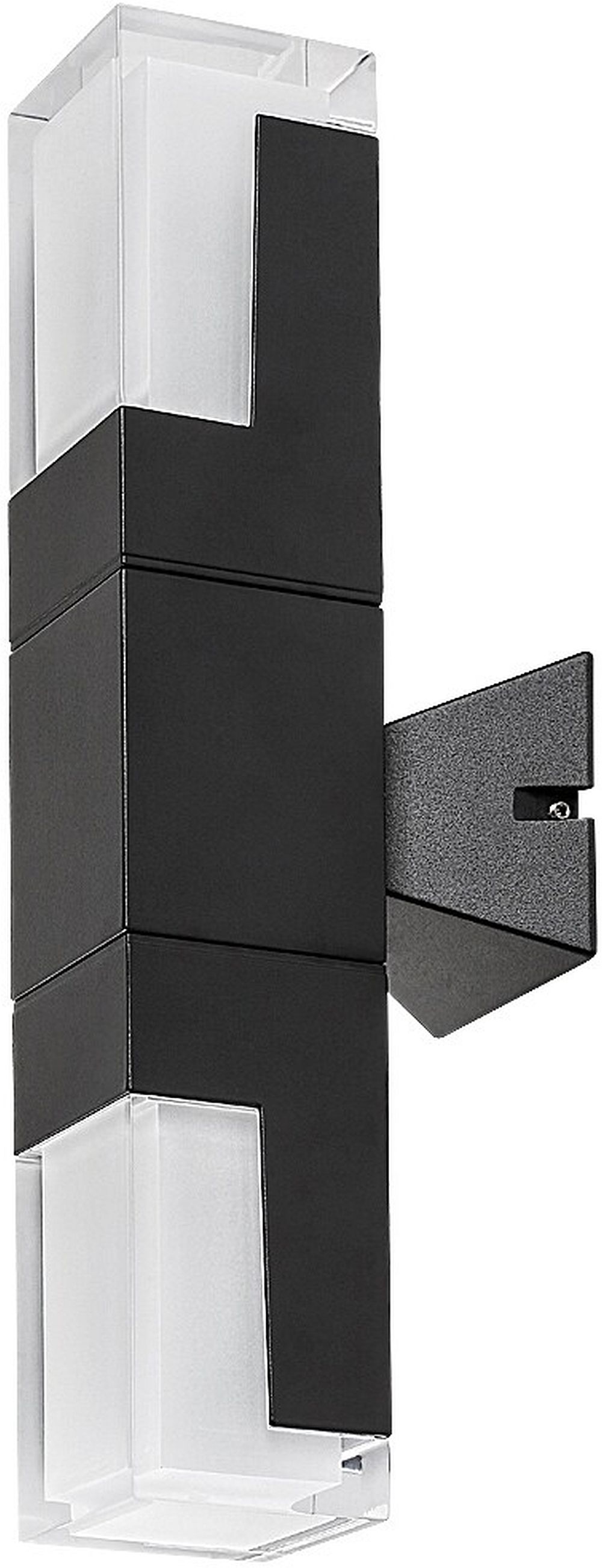 Rabalux Darvas lampada da parete per esterni 2x12 W nero 77127