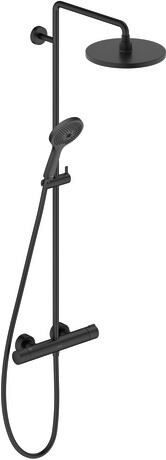 Duravit C.1 set doccia a parete con termostato con soffione nero C14280008046