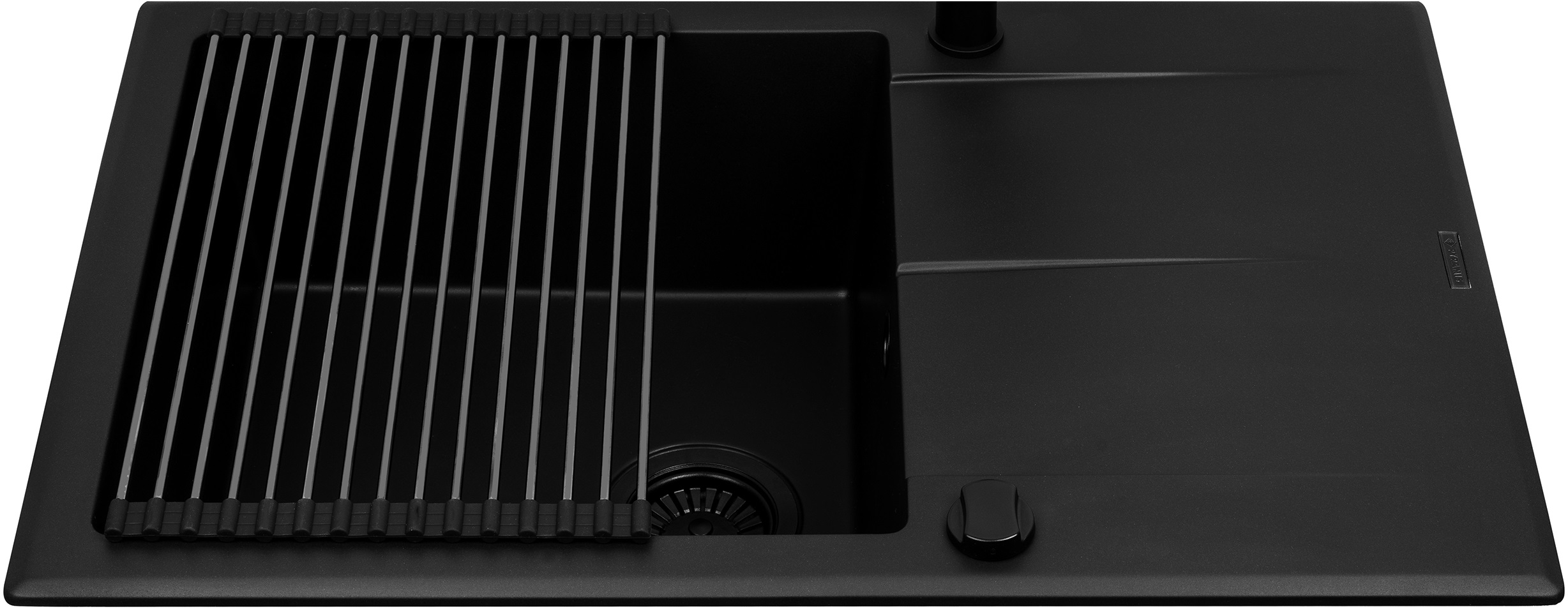 Pyramis Keros lavello in granito 76x48 cm nero 070247001