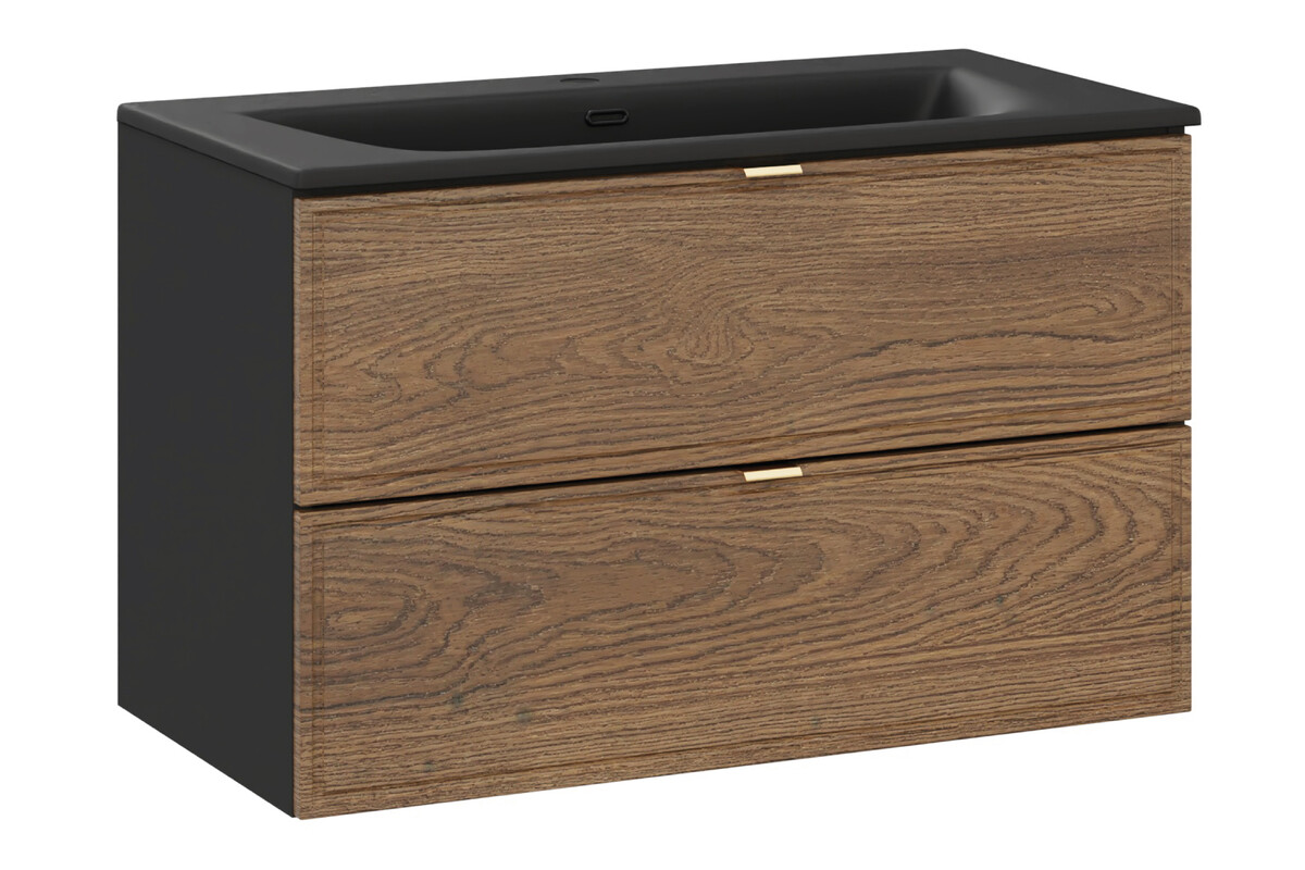 Set armadietto Comad Talia Casella TALIA CASELLA 82-80-46-2S, lavabo Comad Sky SKY 1 BLACK MATT 80 DP ( E-8099-80 )