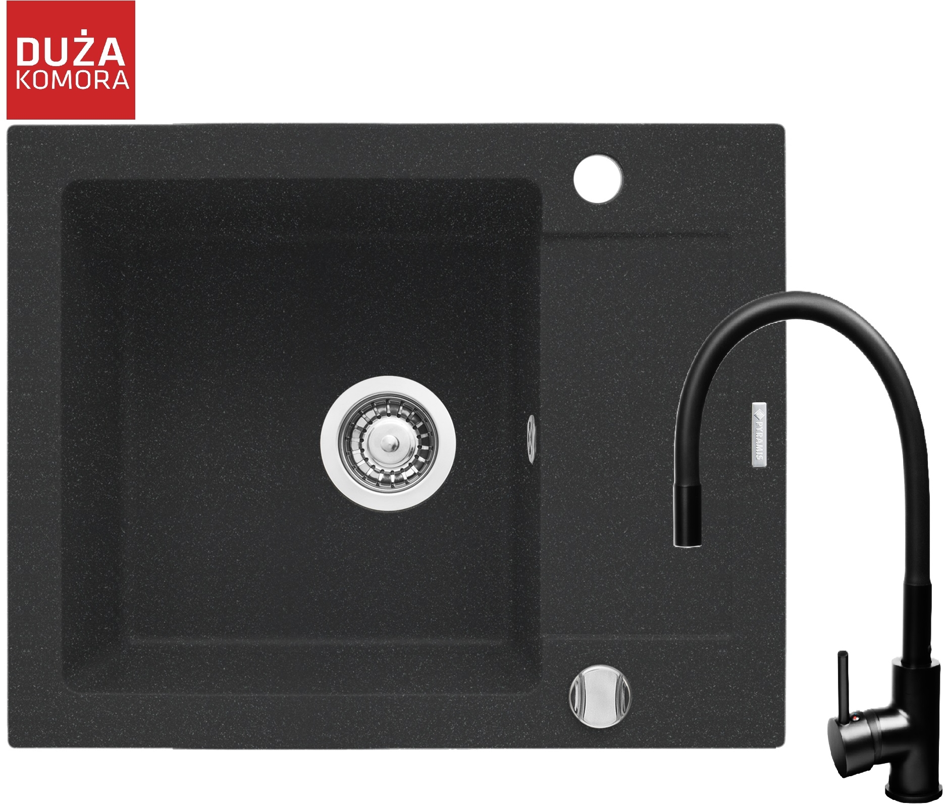 Pyramis Mido lavello con rubinetto nero/nero 070088401FB