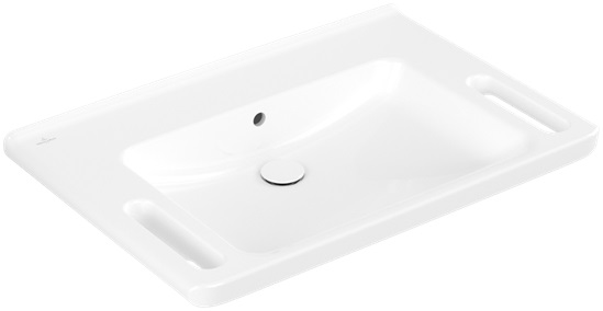 Villeroy & Boch ViCare lavabo 80x55 cm rettangolare a parete per disabili bianco 4A6882T2