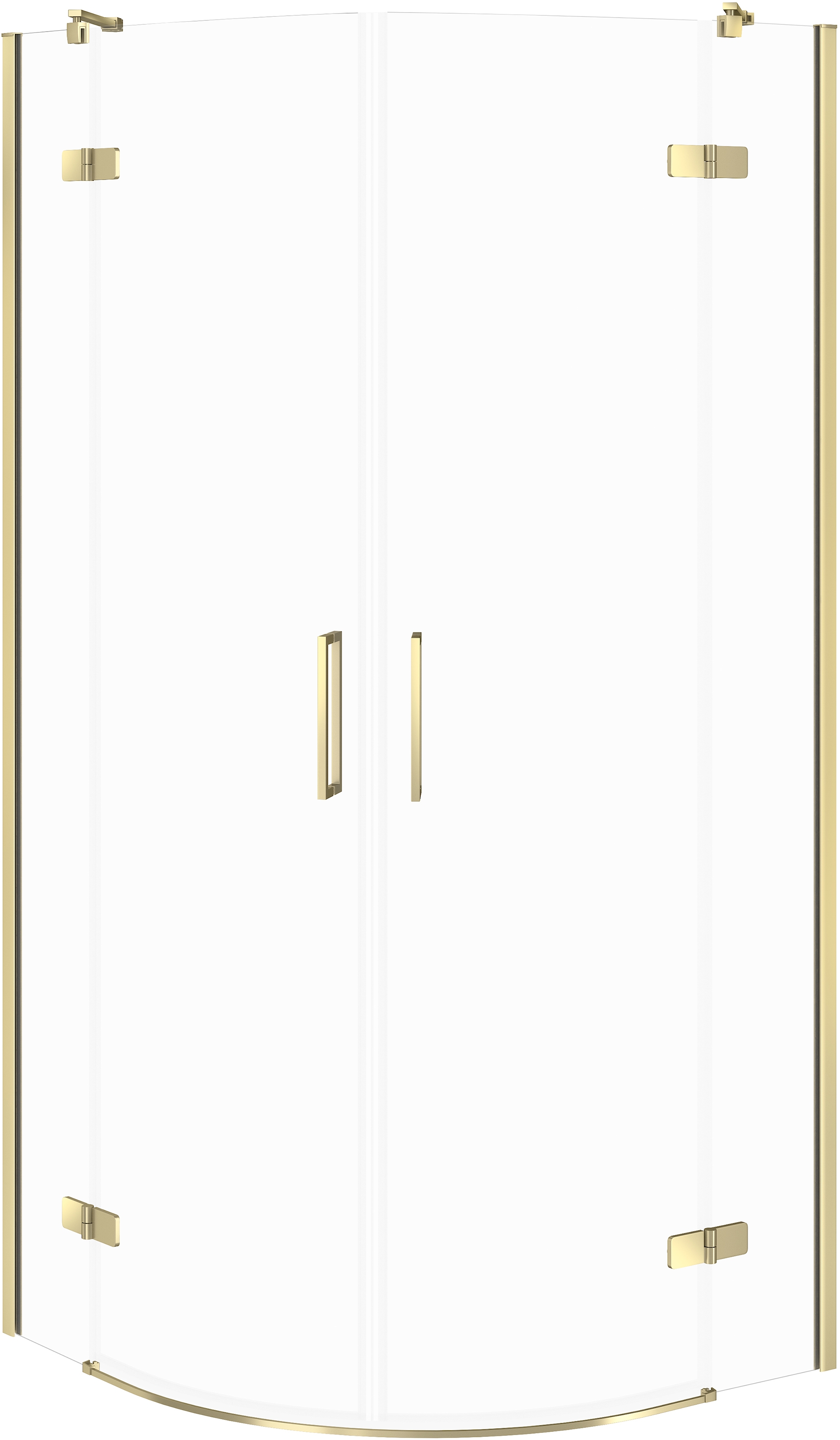 Cersanit City box doccia 90x90 cm semicircolare oro lucida/vetro trasparente S584-073