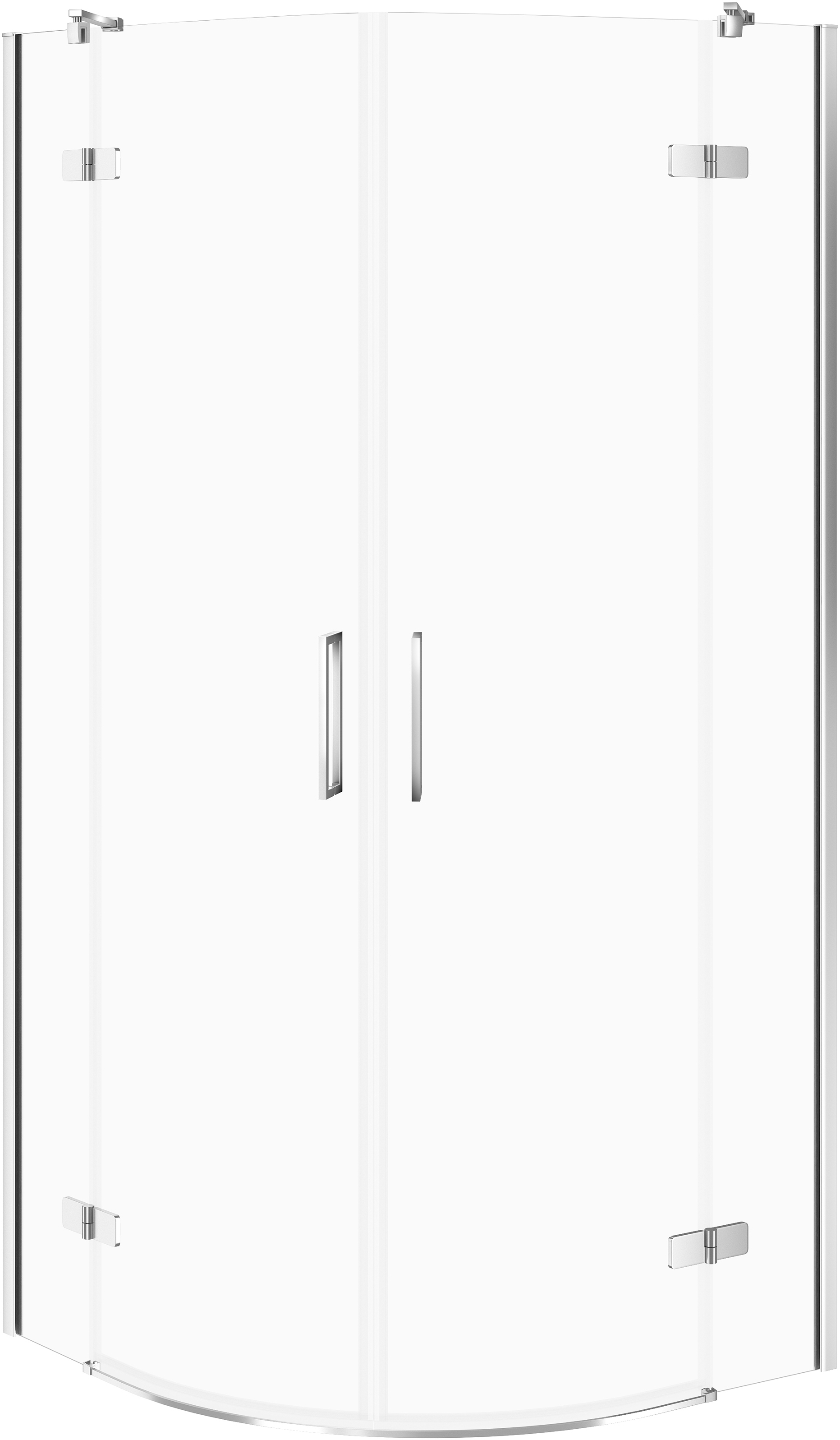 Cersanit City box doccia 90x90 cm semicircolare cromo lucida/vetro trasparente S584-069