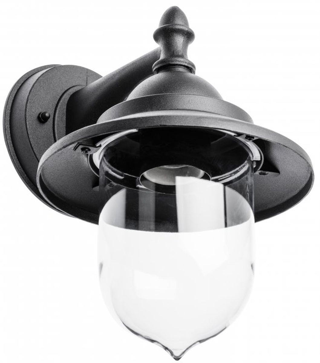 GTV Toskana-Ad lampada da parete per esterni 1x60 W nero OS-TOS0DA-00