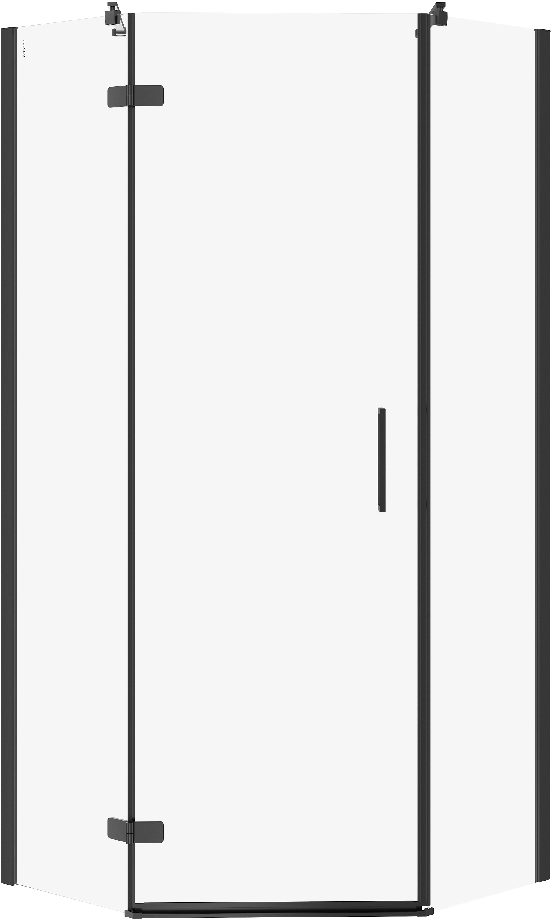Cersanit City box doccia 90x90 cm nero opaca/vetro trasparente S584-083