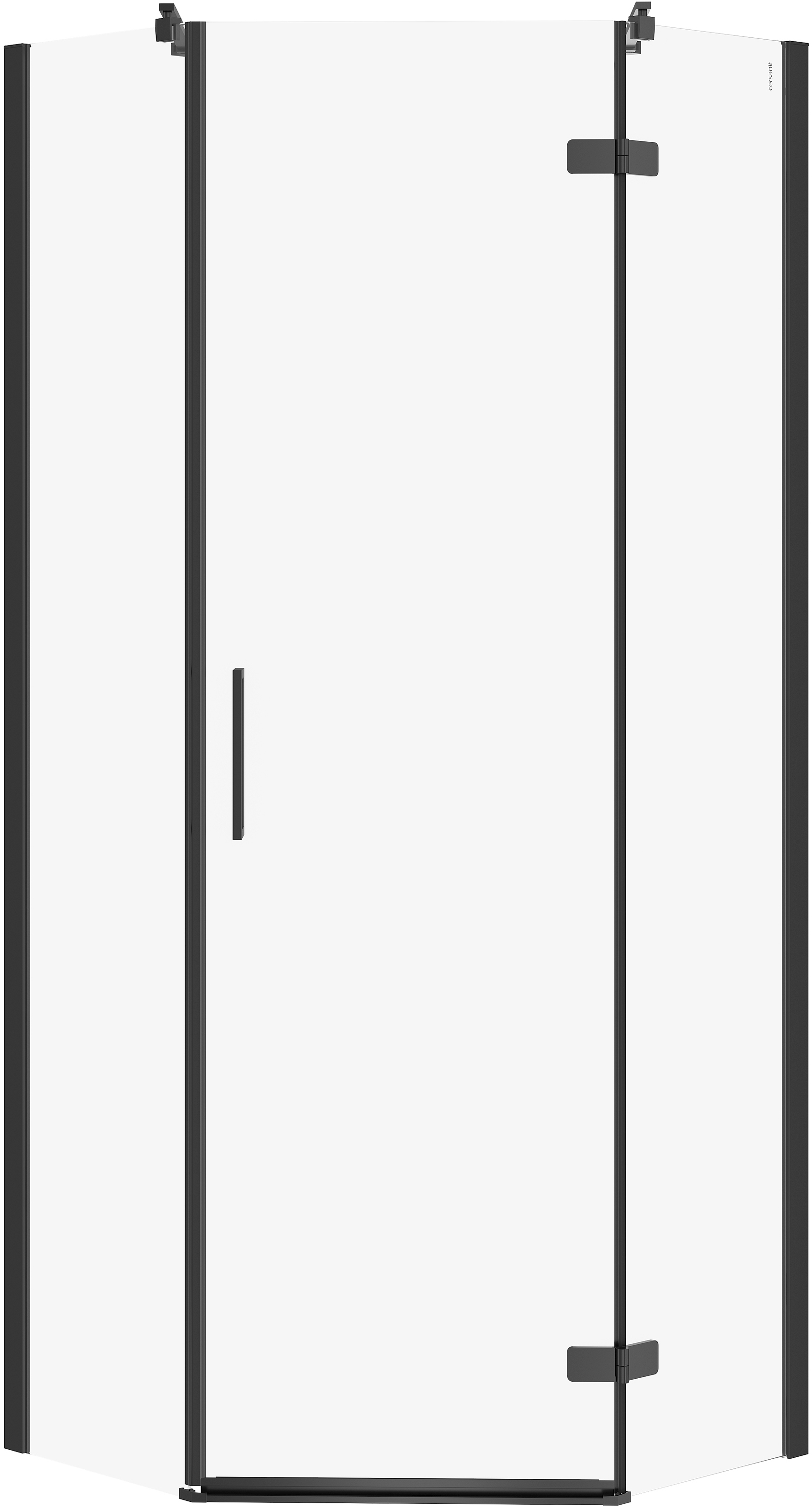 Cersanit City box doccia 80x80 cm nero opaca/vetro trasparente S584-077