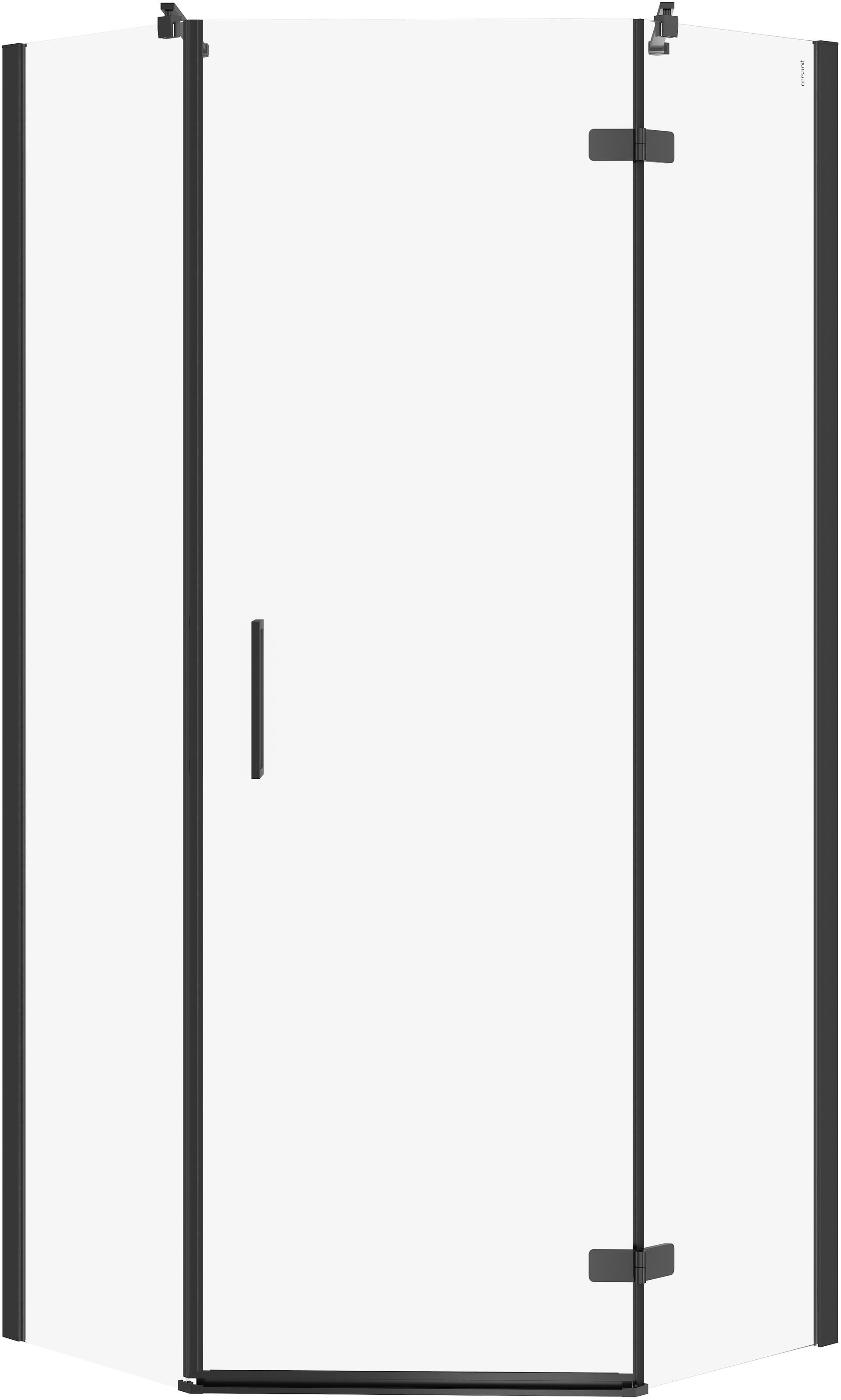 Cersanit City box doccia 90x90 cm nero opaca/vetro trasparente S584-082