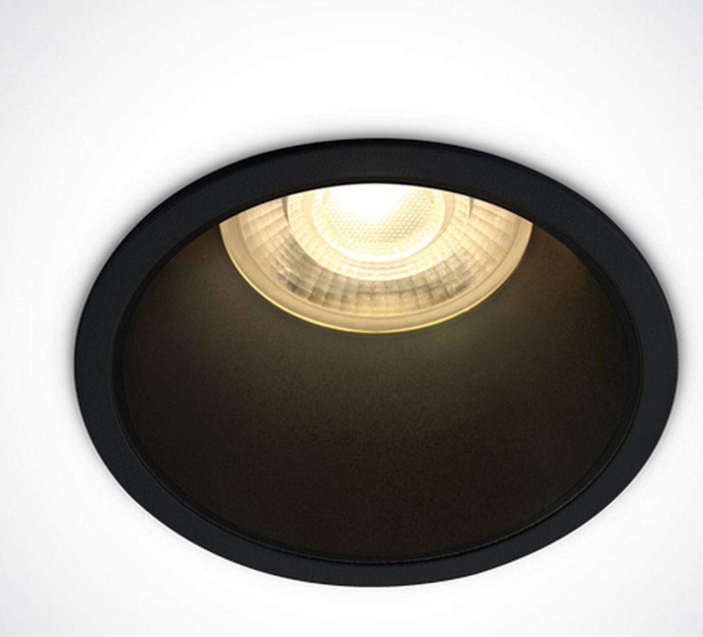 One Light lampada da incasso 1x10 W nero 10105AD/B/B