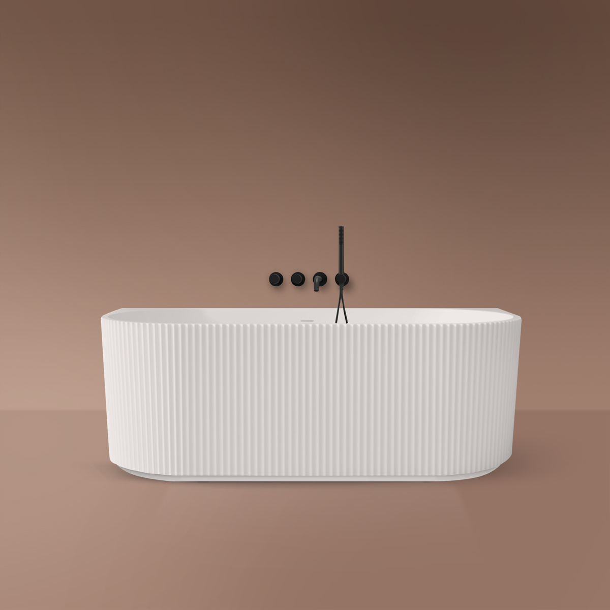 Oltens Hamnes vasca da bagno a parete 160x75 cm rettangolare bianco 12025000