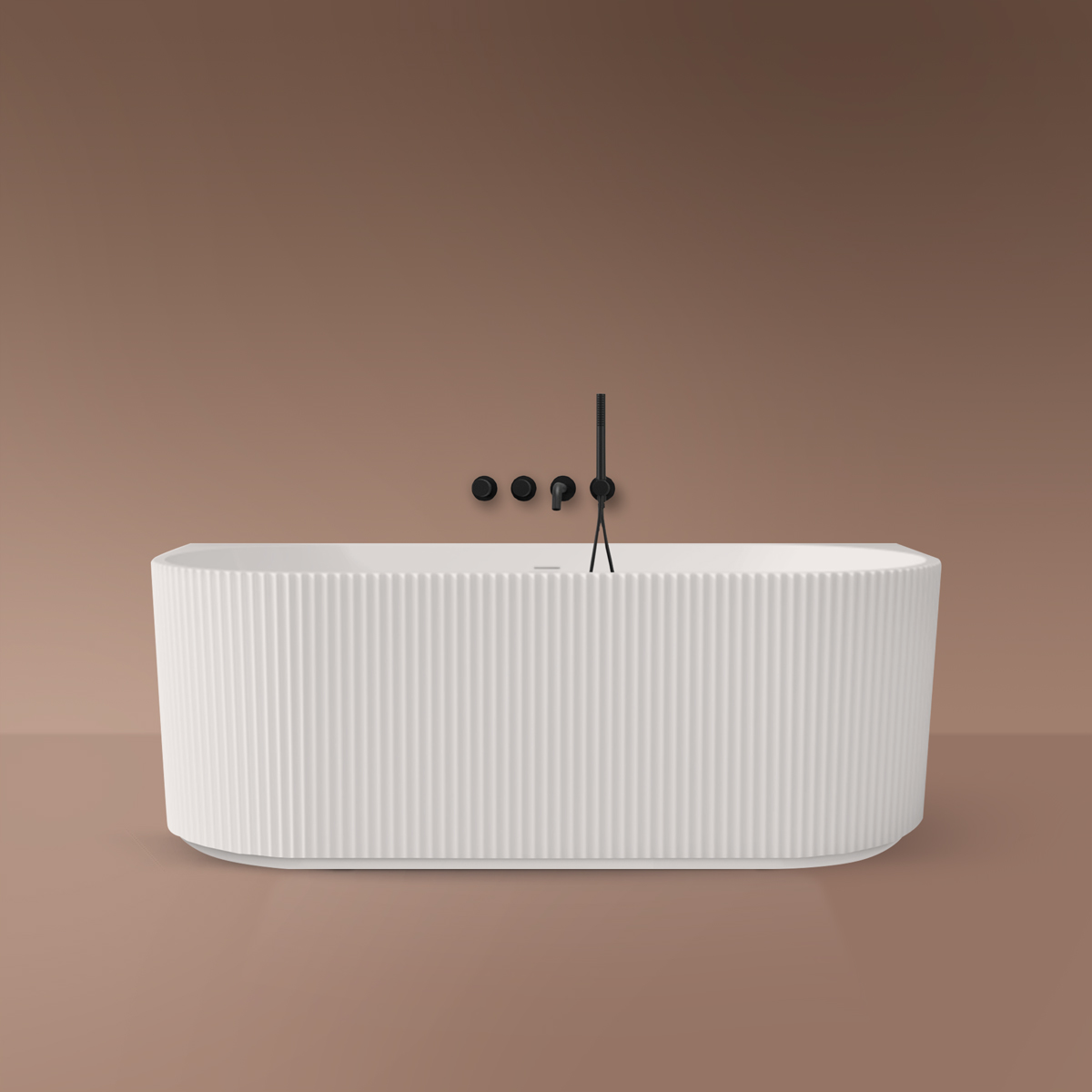 Oltens Hamnes vasca da bagno a parete 170x80 cm rettangolare bianco 12026000