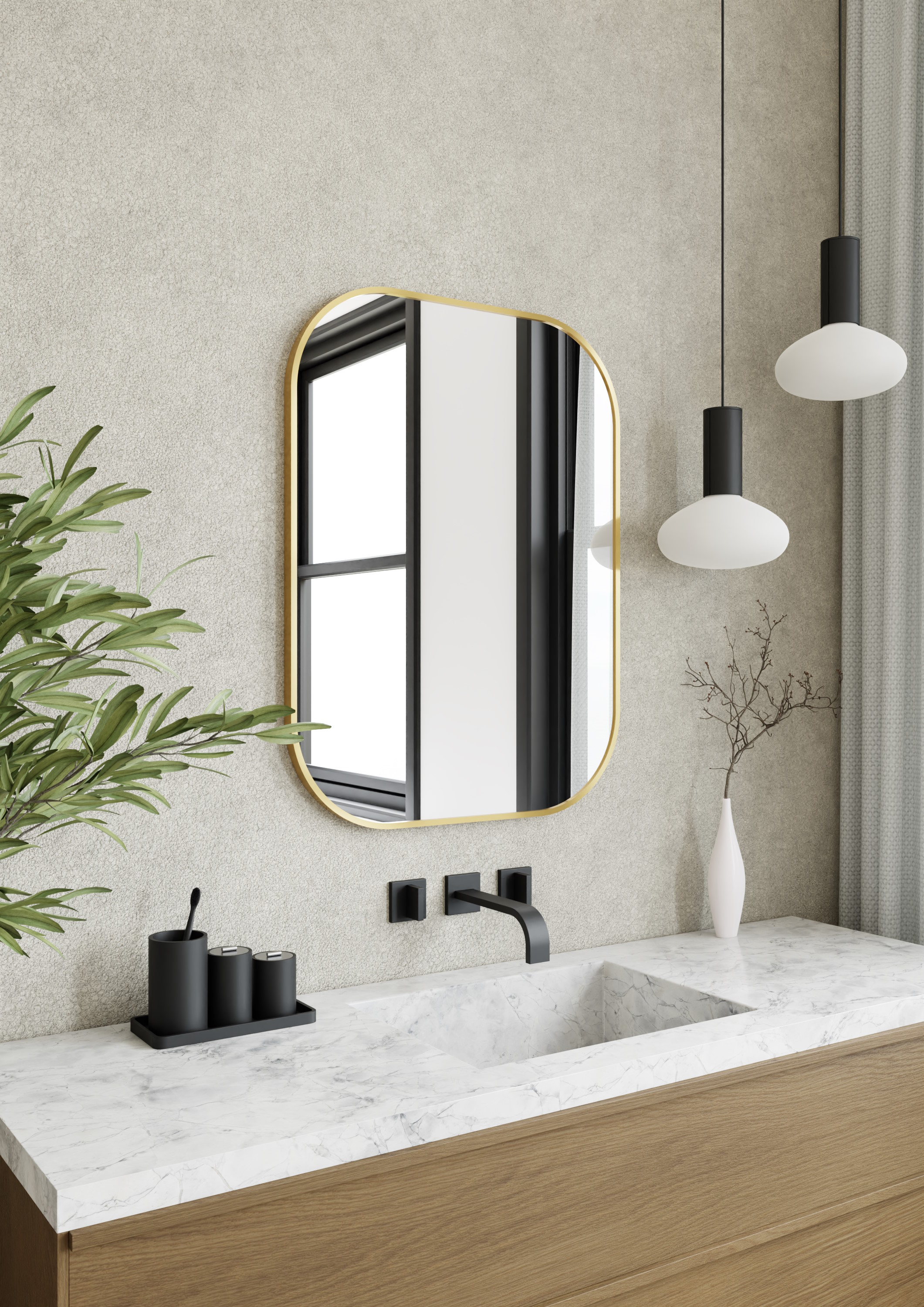 Dubiel Vitrum Luis Gold specchio 40x60 cm ovale oro 5905241013152