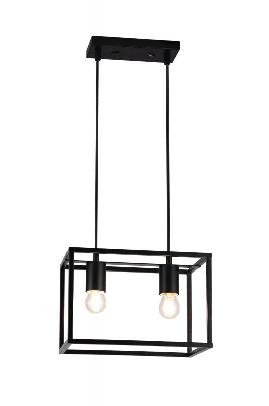 GTV Diu lampada sospesa 2x40 W nero OS-DIU2-10-DEC