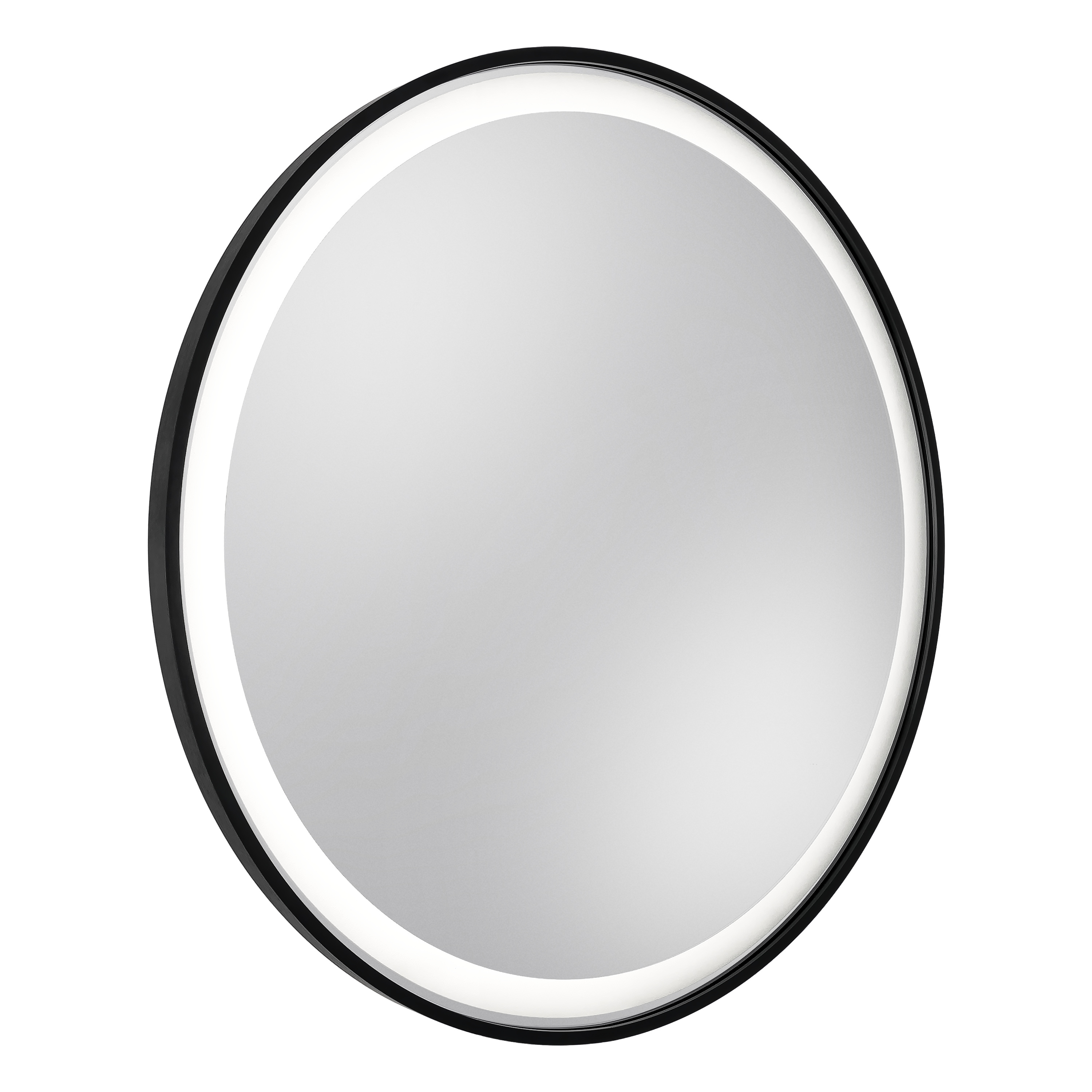 Dubiel Vitrum Holiday specchio 70x70 cm rotonda con illuminazione nero 5905241012995