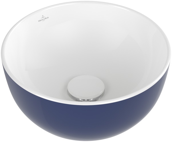 Villeroy & Boch Artis lavabo 32.5x32.5 cm rotonda da appoggio blu 438932BCS4