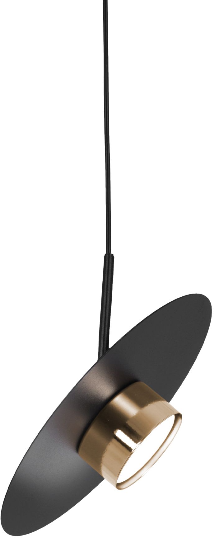 Kaja Burgas lampada sospesa 1x10 W nero-oro K-5456