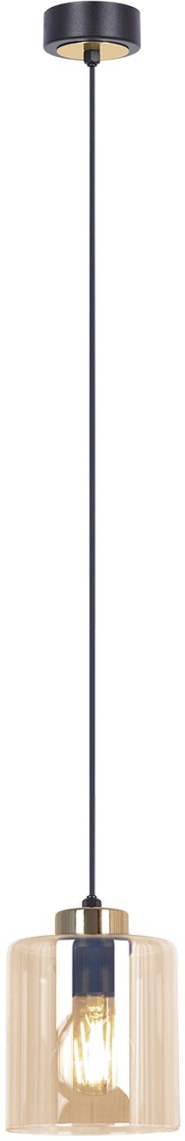 Kaja Aurelia lampada sospesa 1x15 W nero-oro-ambra K-5520