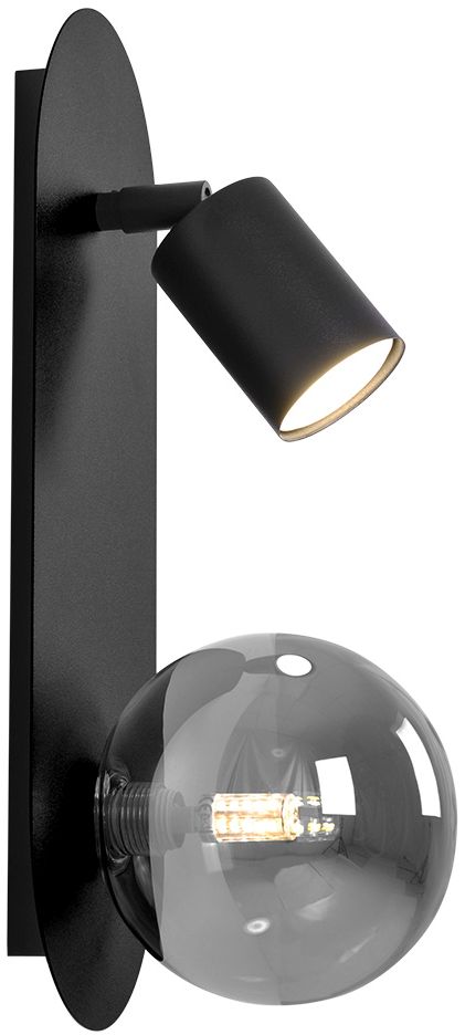 Kaja Aries lampada da parete 2x10 W nero-grafite K-5482