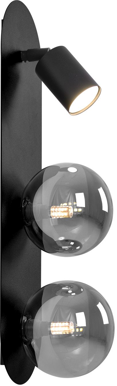 Kaja Aries lampada da parete 3x10 W nero-grafite K-5483