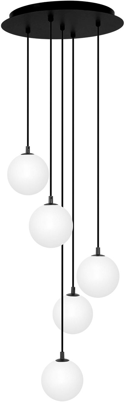 Kaja Aspen lampada sospesa 5x10 W bianco-nero K-5551