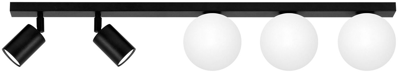 Kaja Swing lampada da soffitto 5x10 W bianco-nero K-5491