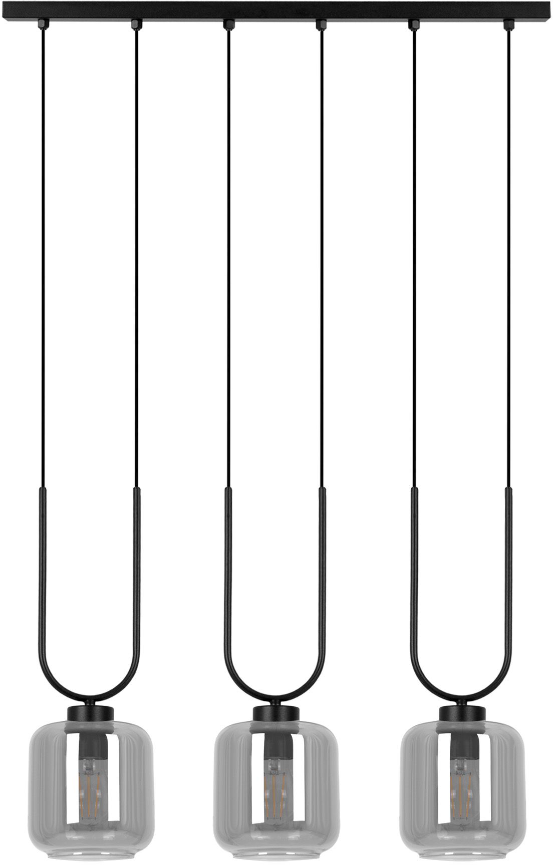 Kaja Bono lampada sospesa 3x15 W nero-grafite K-5586