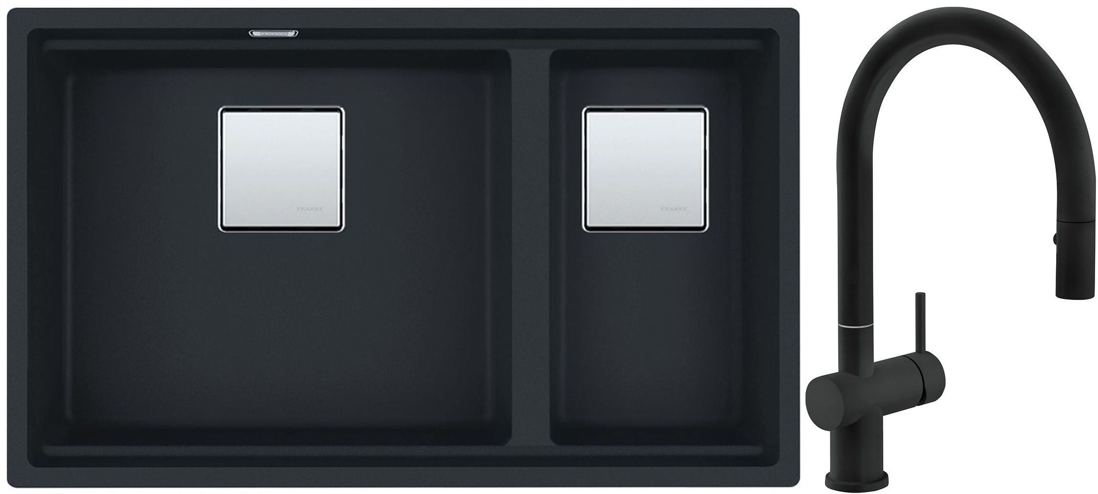 Set lavello in granito Franke Kanon 125.0630.926, rubinetto da cucina Franke Active Neo 115.0653.404