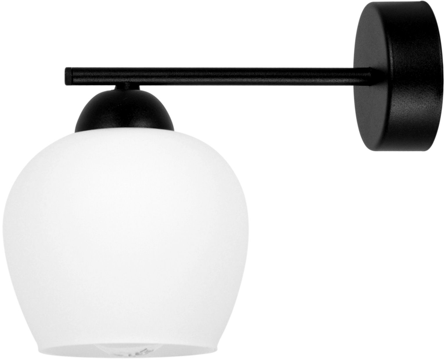 Kaja Abro lampada da parete 1x15 W bianco-nero K-5603