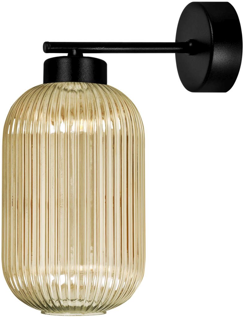 Kaja Fadiga lampada da parete 1x15 W nero-ambra K-5747