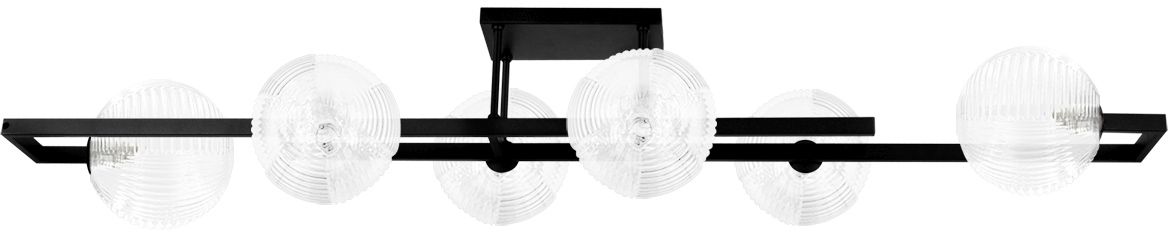 Kaja Parma lampada da soffitto 6x10 W nero-trasparente K-5762