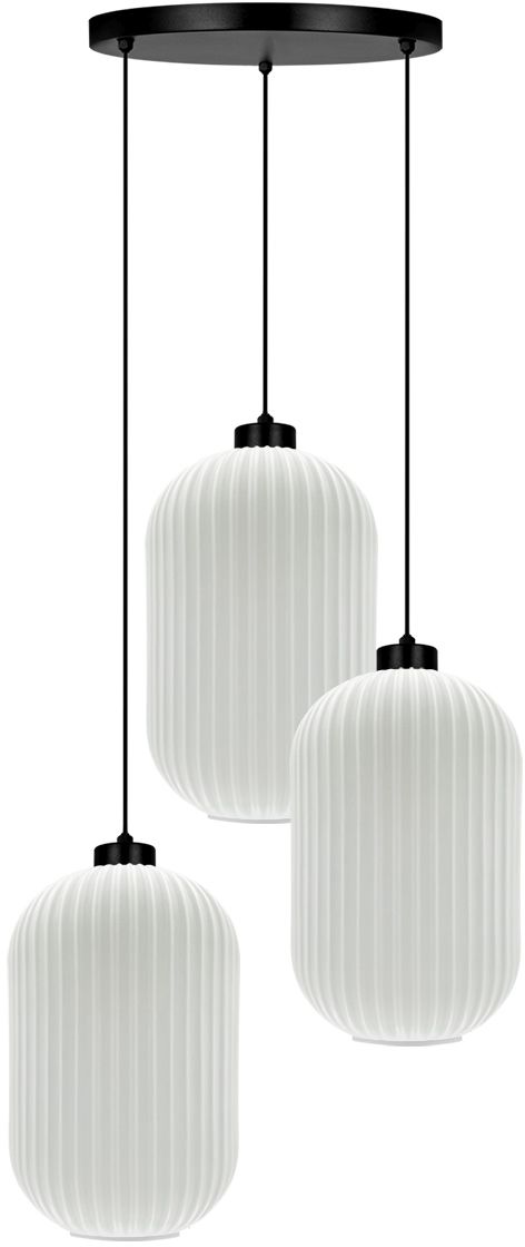 Kaja Vilar lampada sospesa 3x15 W bianco-nero K-5736