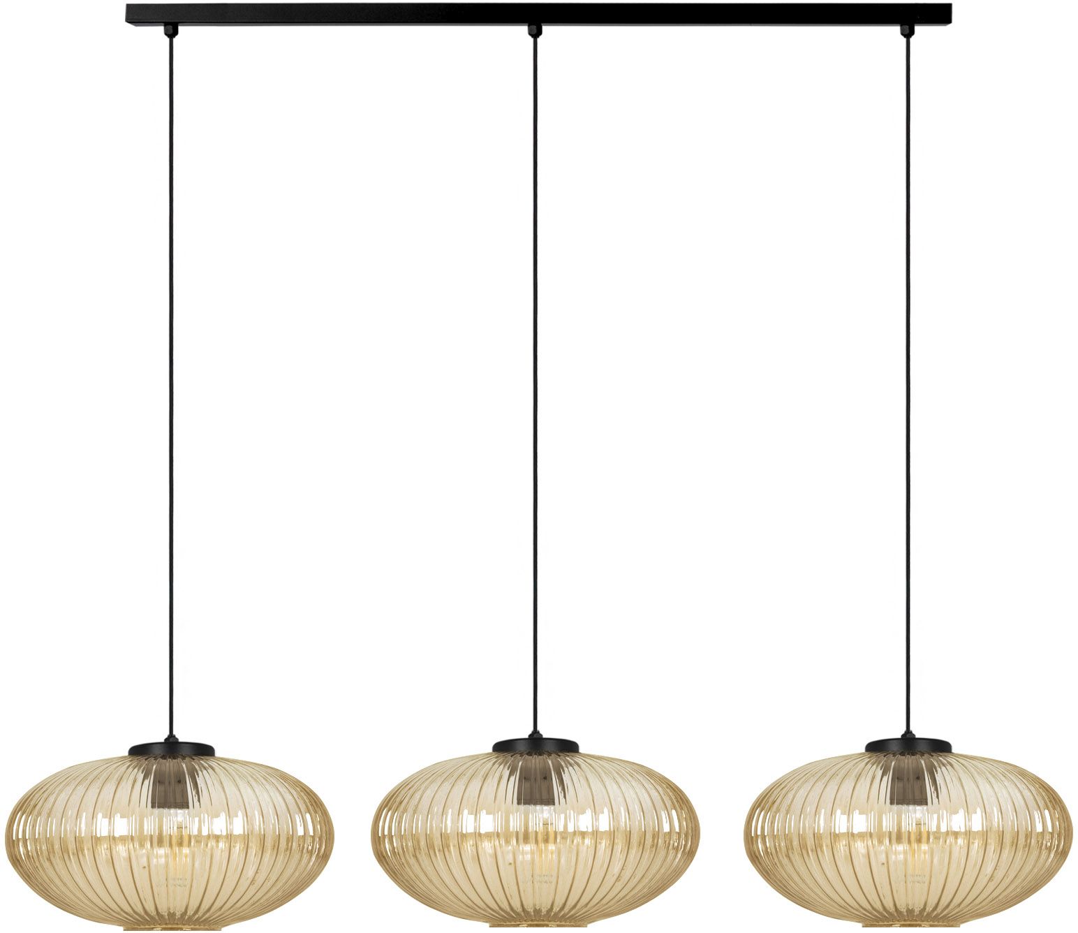Kaja Drop lampada sospesa 3x15 W nero-ambra K-5675