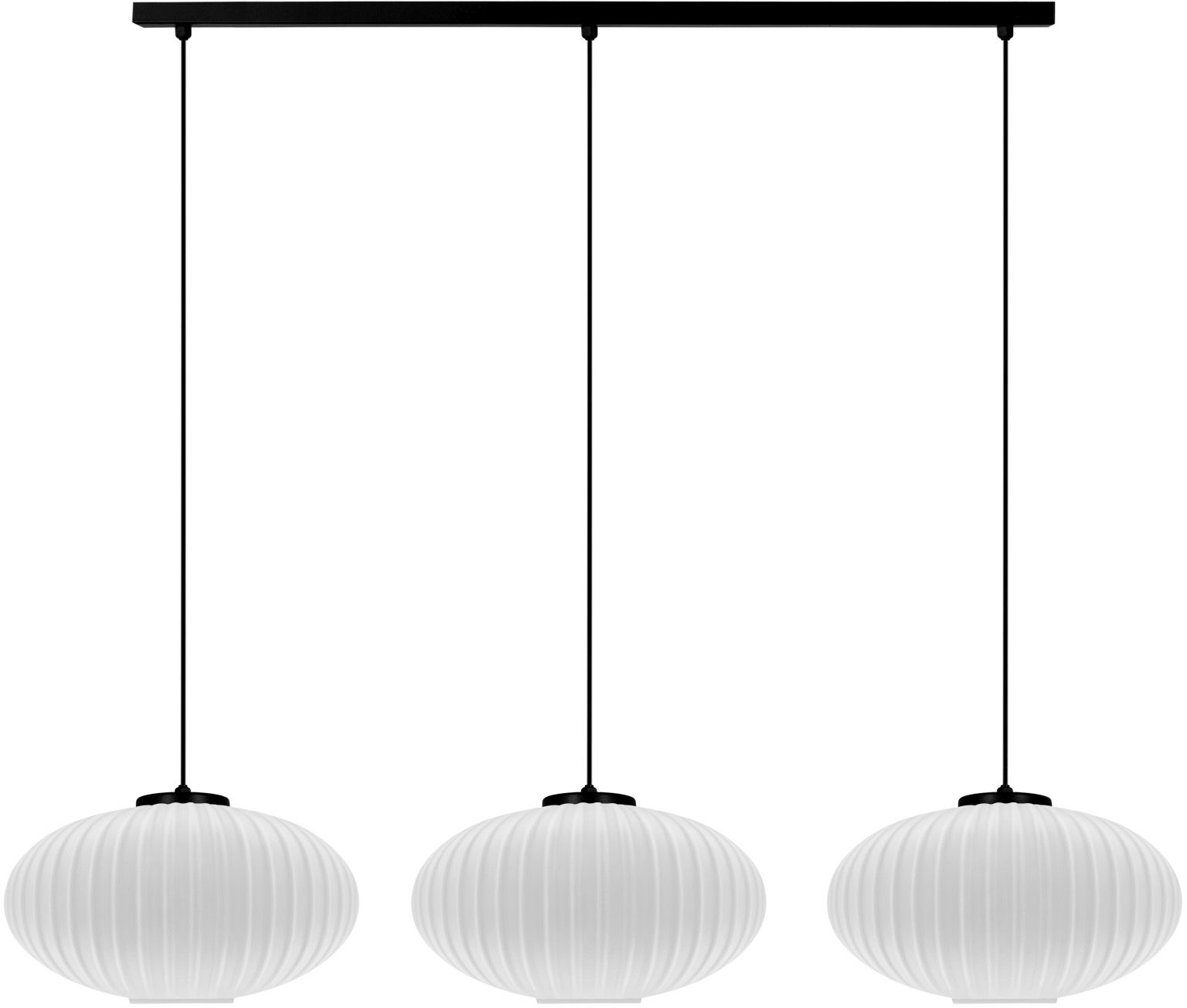 Kaja Peso lampada sospesa 3x15 W bianco-nero K-5672