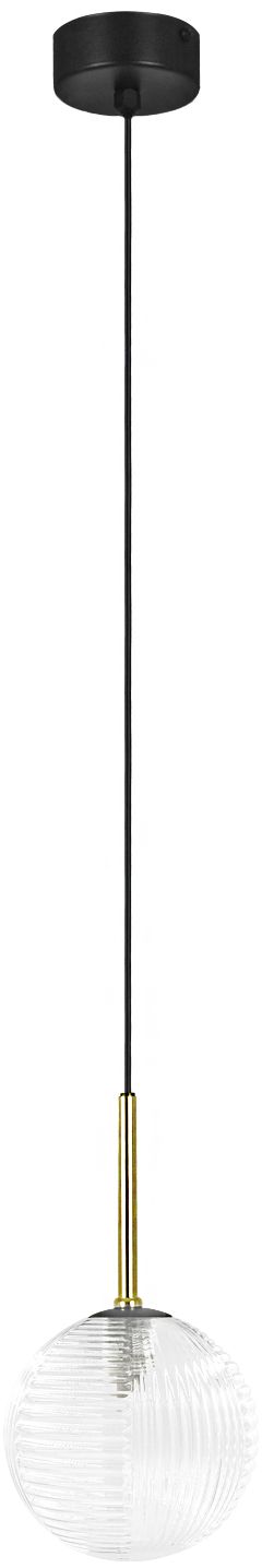 Kaja Aura lampada sospesa 1x10 W nero-trasparente K-5680